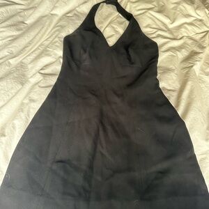 Bebe Black Halter Backless Sundress